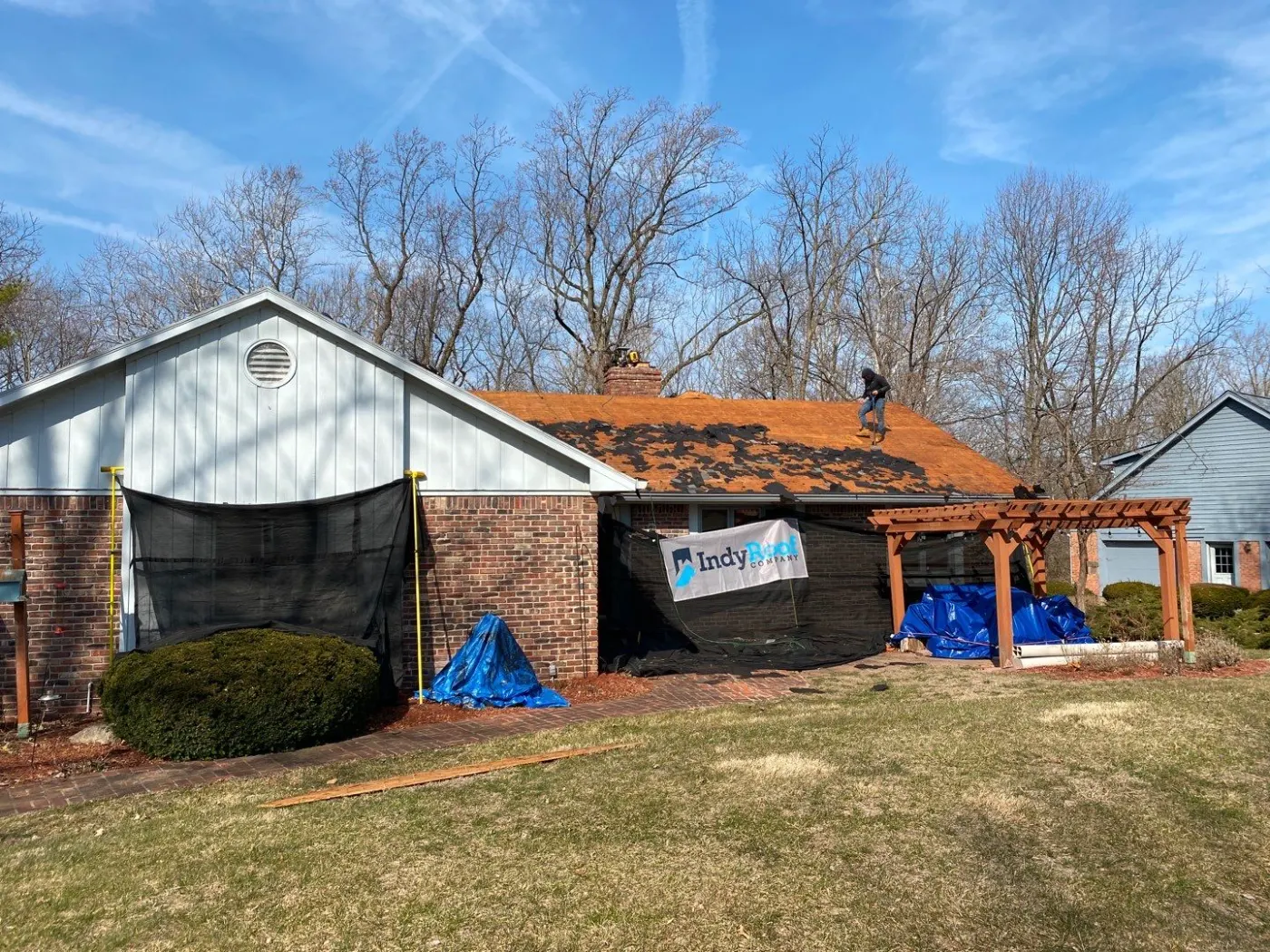 Storm damage documentation on a Anson commercial building