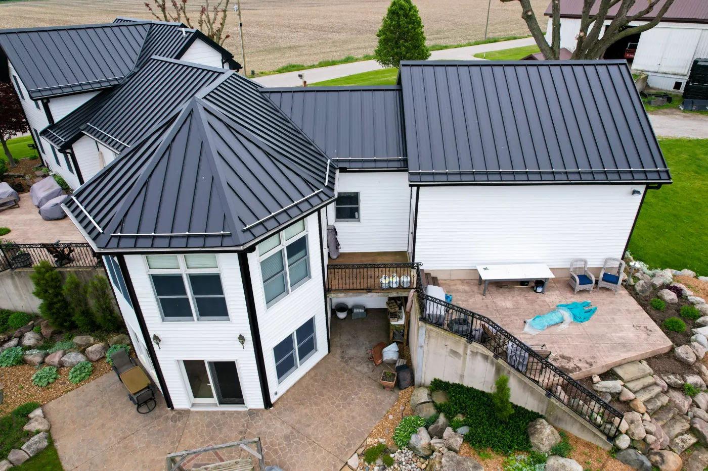 Commercial roof inspection documented in Anson